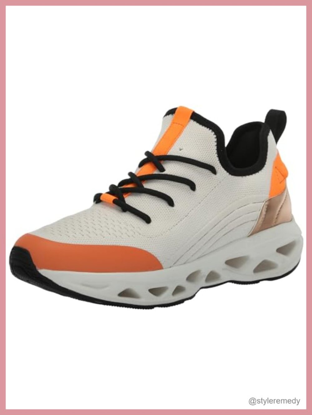 Womens Platform Lace-Up Sneakers Cushioned Athletic Running Shoes